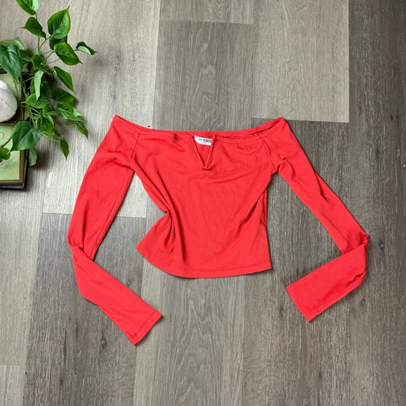 NWOT ASOS off the shoulder long sleeve top size tall!! - Picture 1 of 4